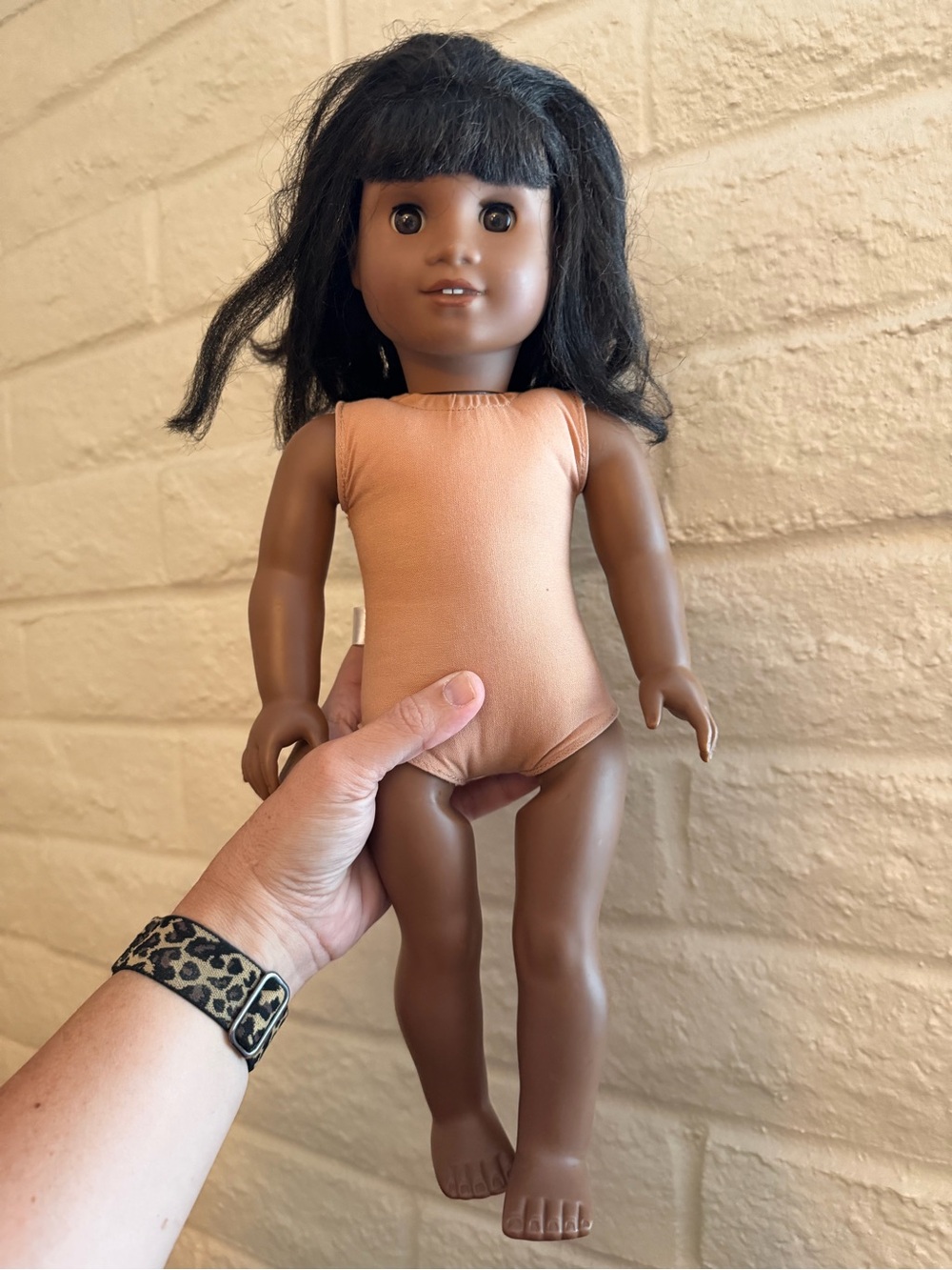 American Girl African American Doll 18” Dark Hair Bangs Brown Eyes 2014 Tag